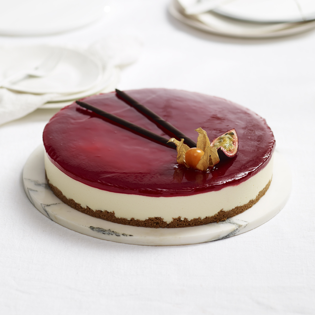 Ostekake med pasjonsfrukt 15bit